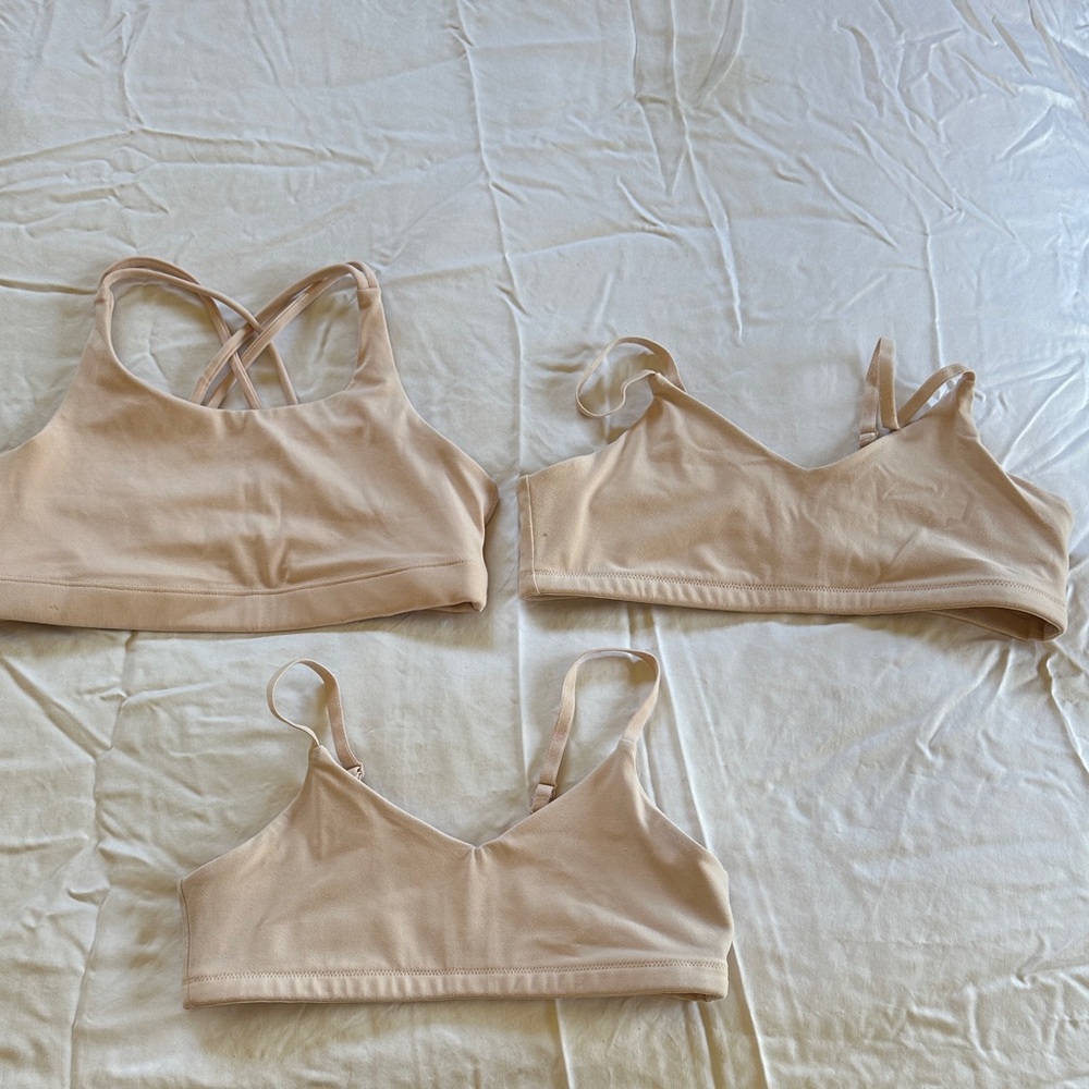 Athleta Kids “Ballerina Pink” Bralette Trio